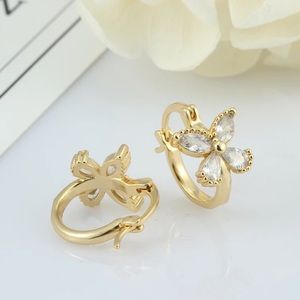 18k gold plated hoop earrings